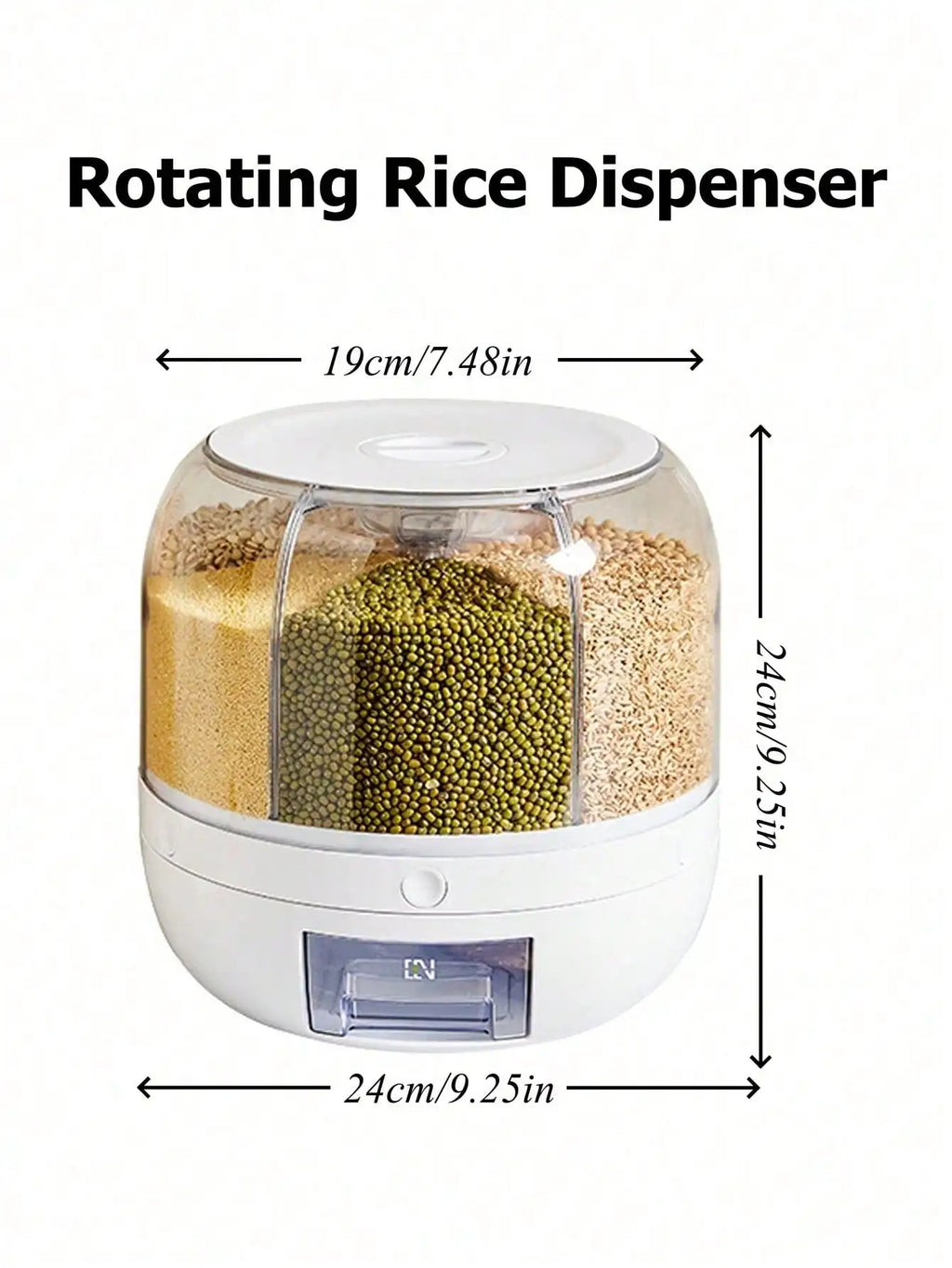 6-Grid Rotating Grain Dispenser
