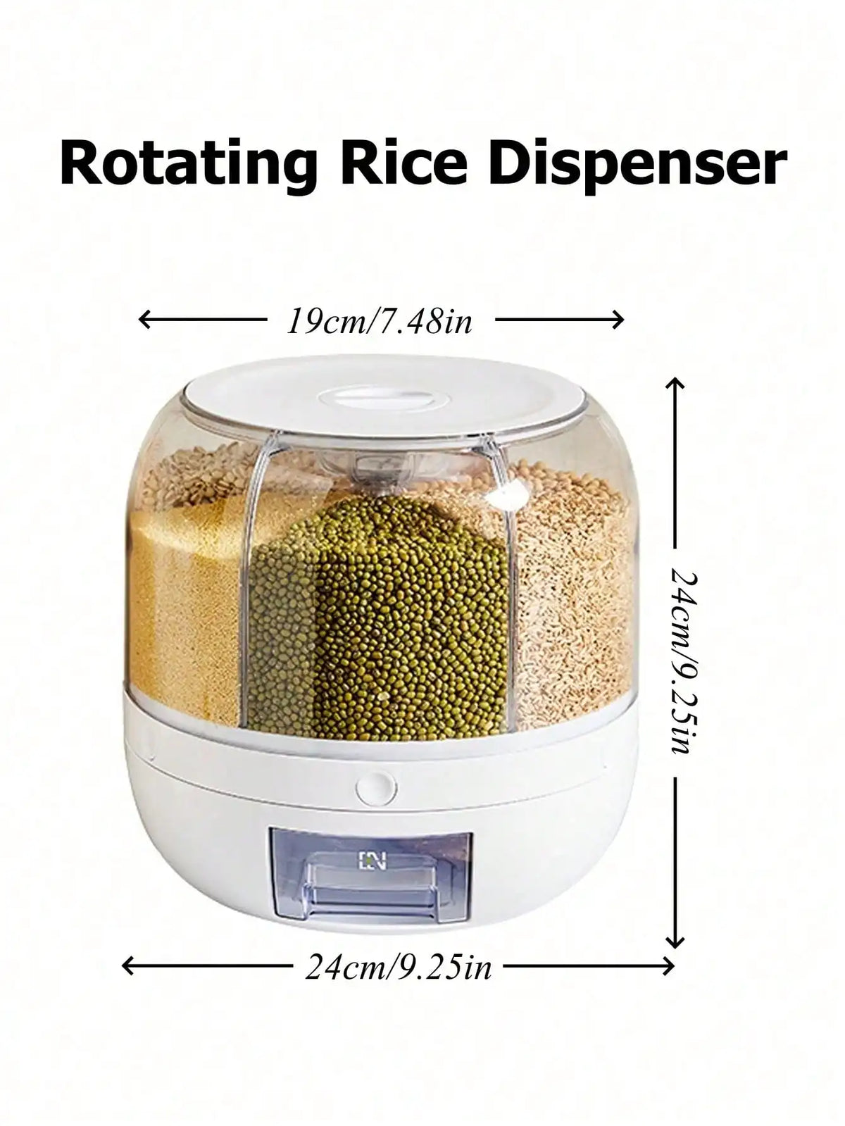 6-Grid Rotating Grain Dispenser
