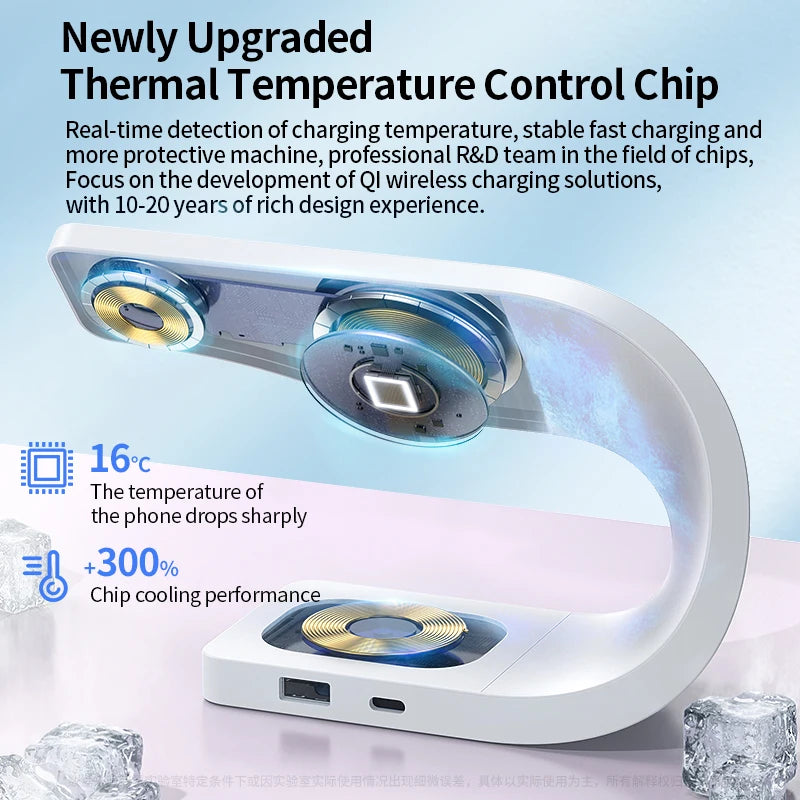 3-in-1 Magnetic Charging Stand - Phone, Watch & Earbuds