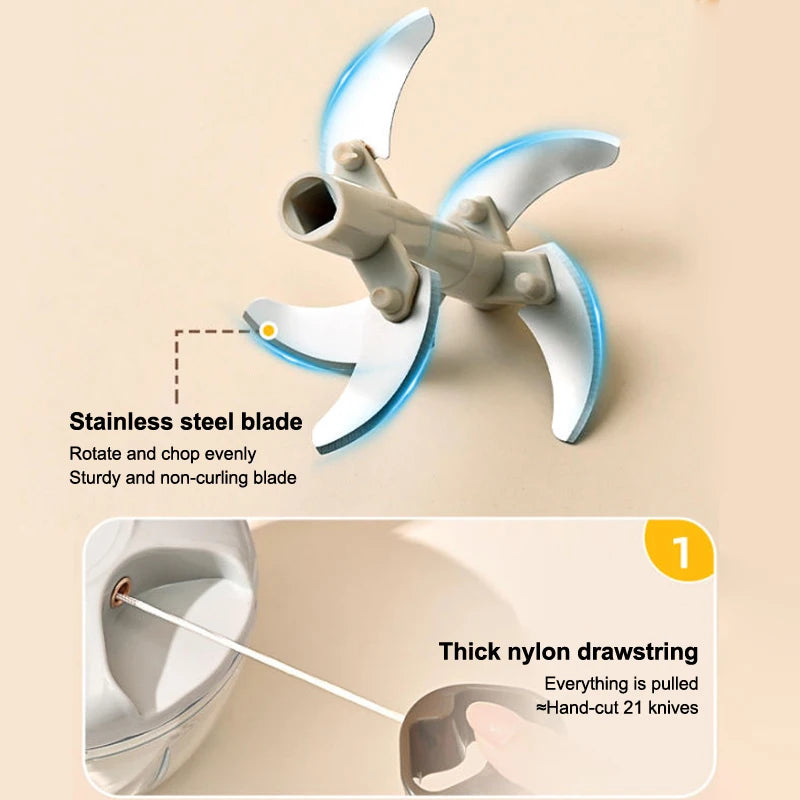 Manual Food Chopper & Meat Mincer – 500ML / 900ML